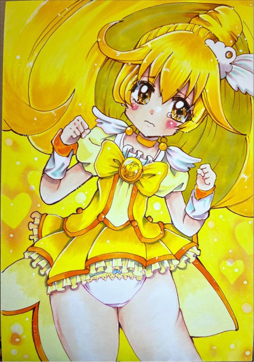 目立った傷や汚れなし】同人手描きイラスト☆キュアピース【スマイル