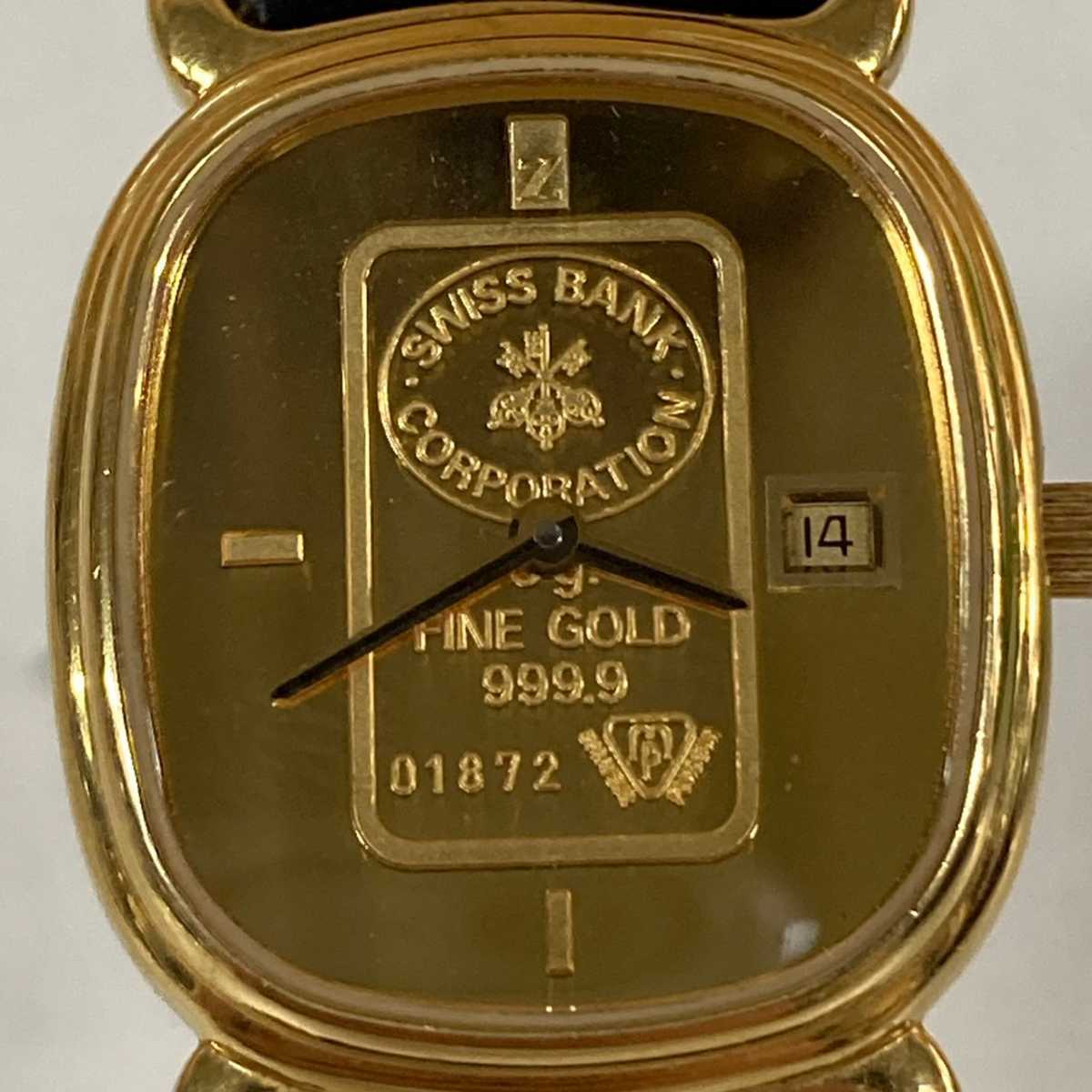 □ INGOT 腕時計 SWISS BANK FINE GOLD SK-141-R 金 ジャンク 1g