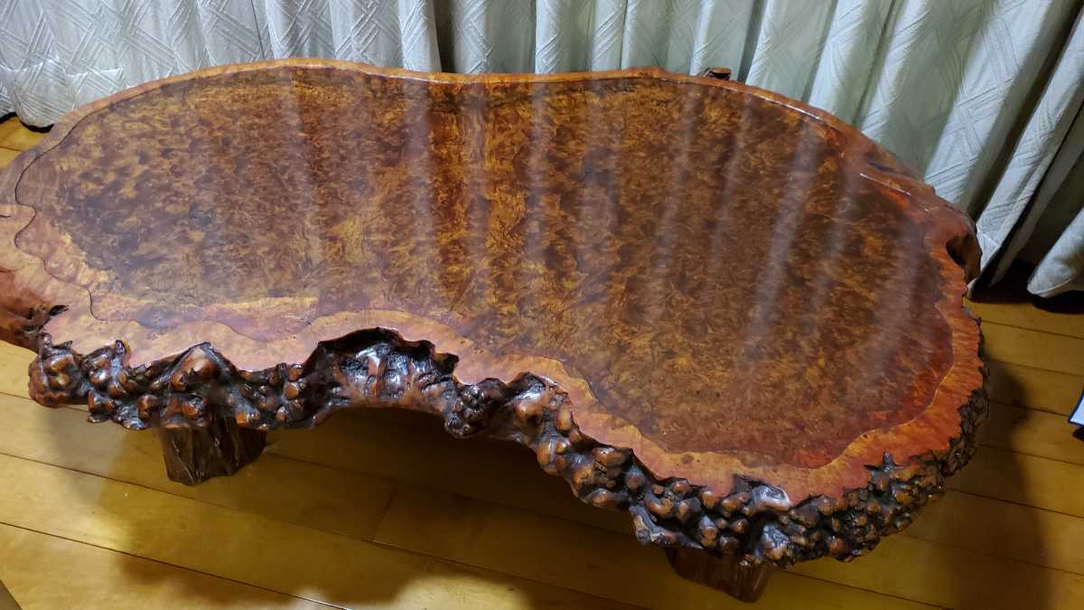 花梨テーブル 銘木 一枚板 座卓 高級