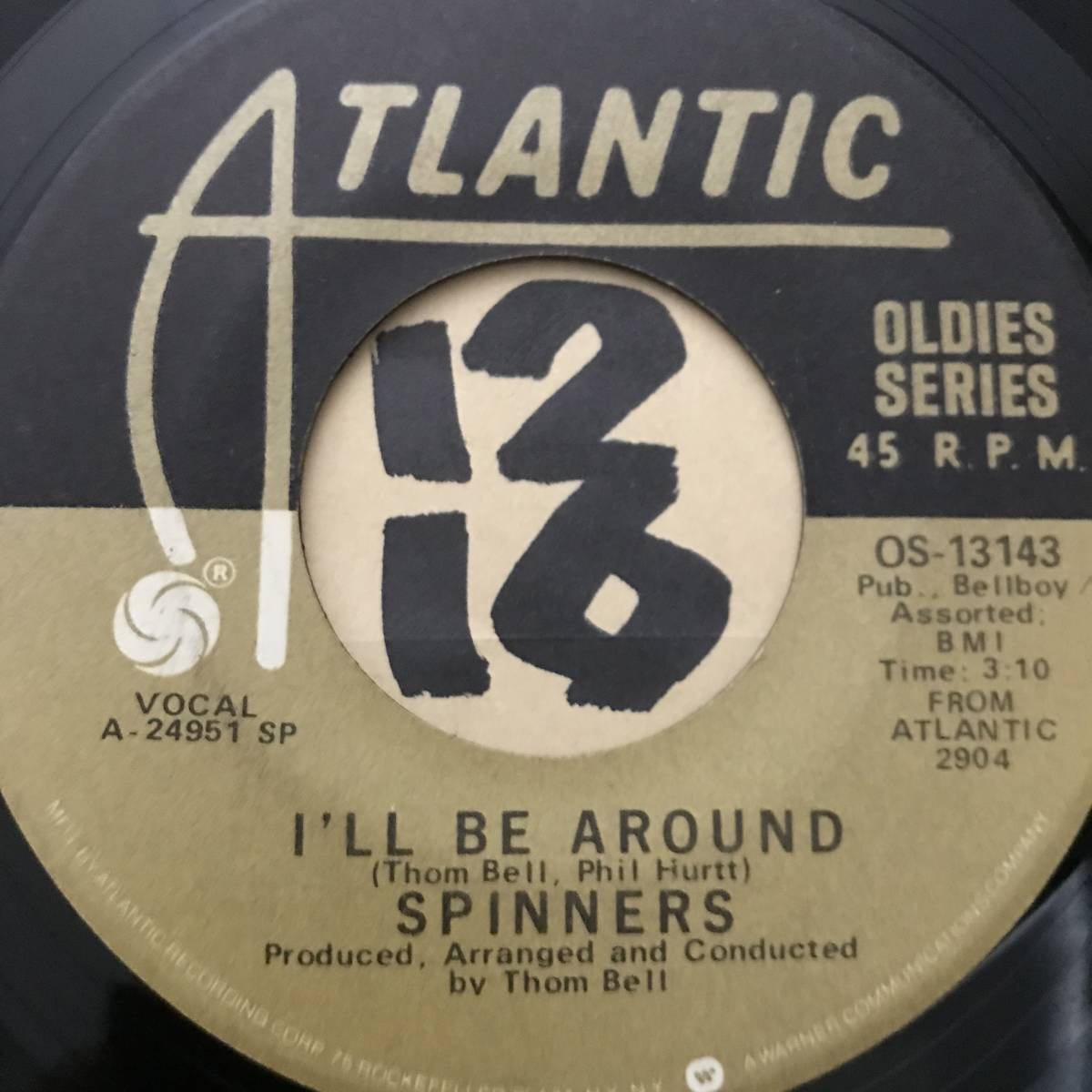 【未使用に近い】試聴 72年全米3位ソウル1位ヒット。SPINNERS I’LL BE AROUND 両面NM Nine's Any