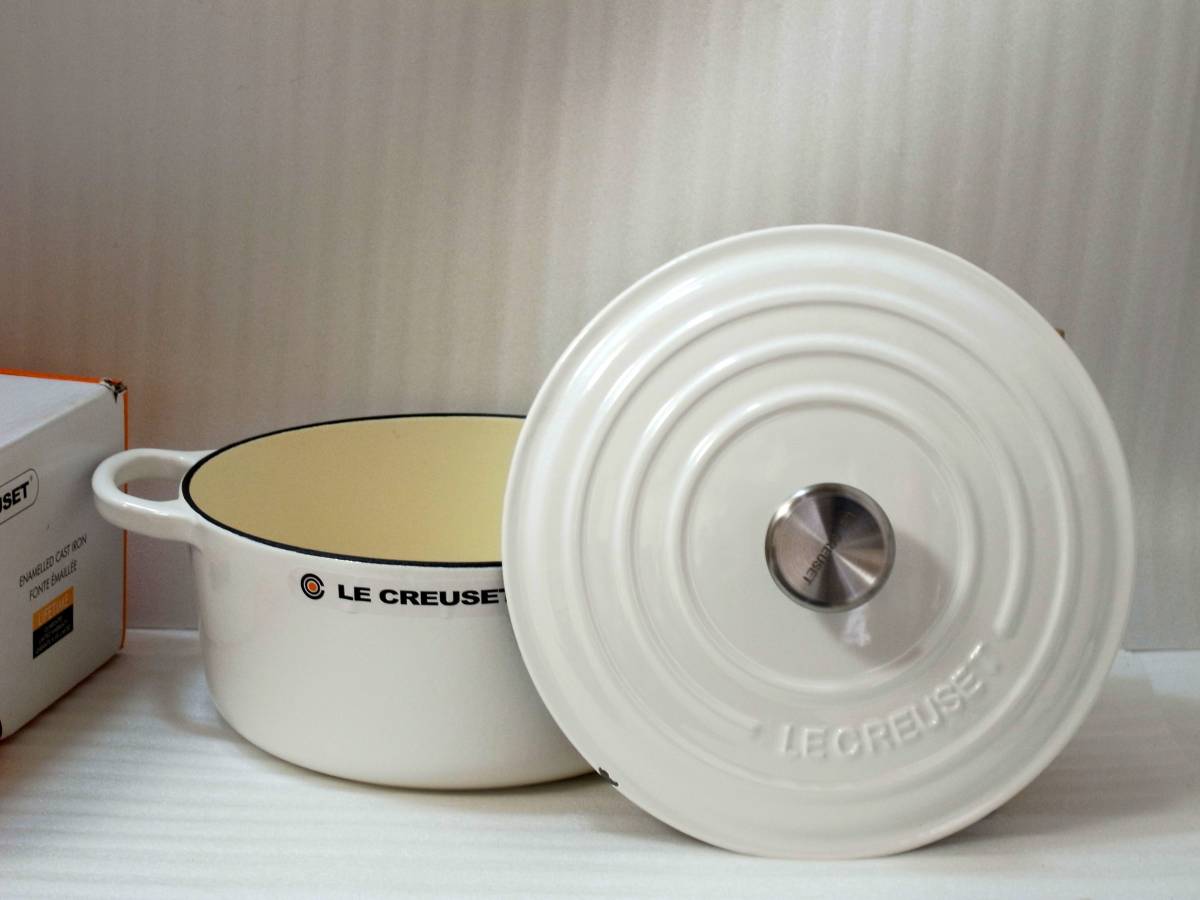 ル・クルーゼ ホワイト 両手鍋 24cm Le creuset