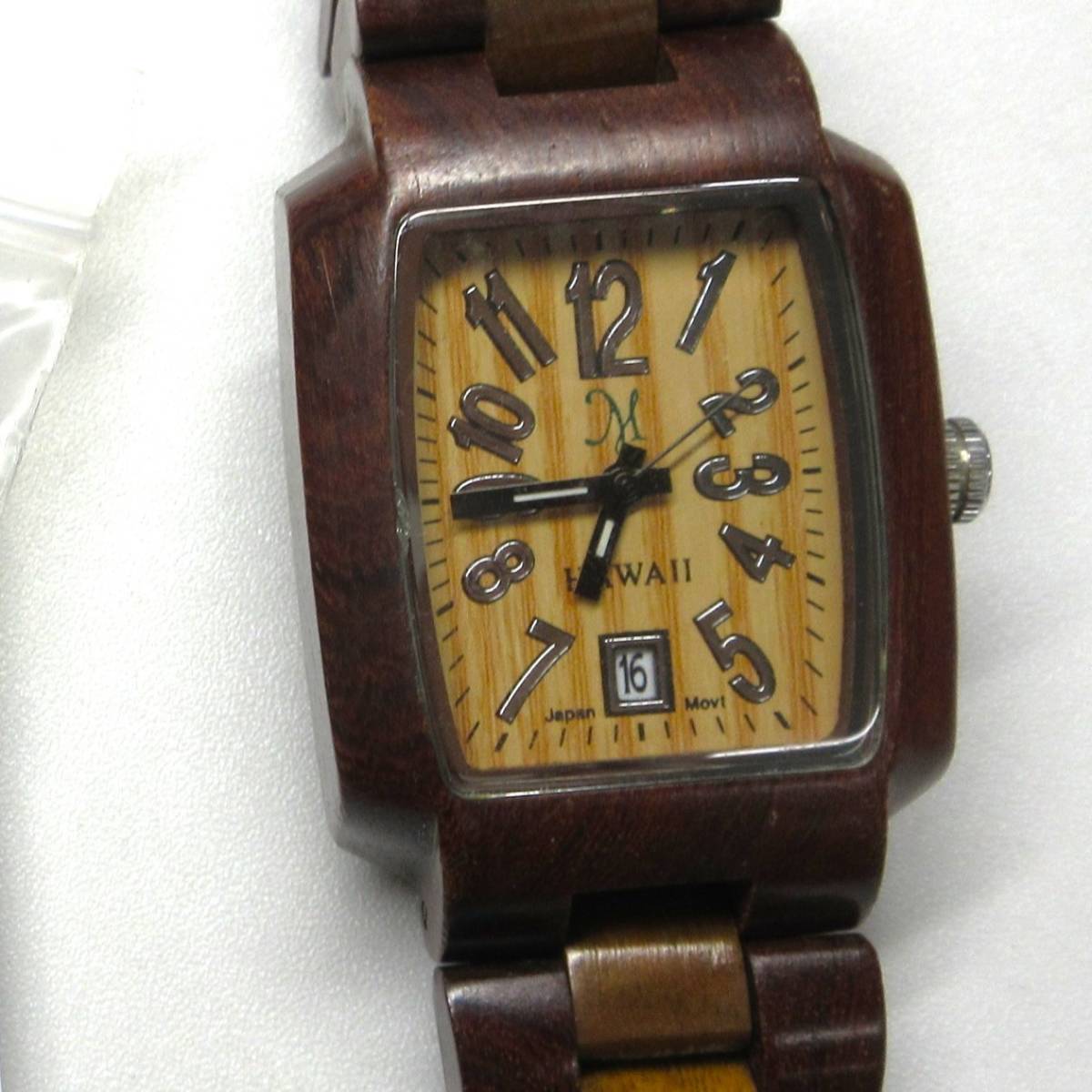 希少✨Tense テンス スクエア型 ウッドウォッチ 黒蝶貝