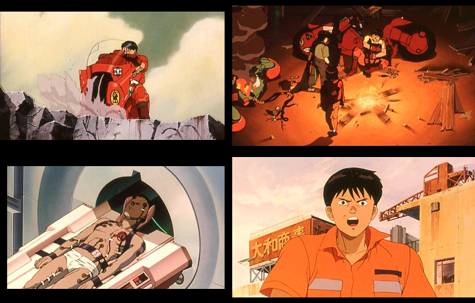 劇場版映画「AKIRA」バイクで走行中の山形の原画/検索/大友克洋/セル