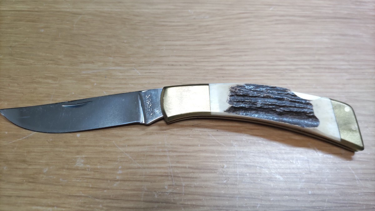 ☆OLD GERBER HS鋼 フォールディングナイフ希少 未使用極美品（未使用 