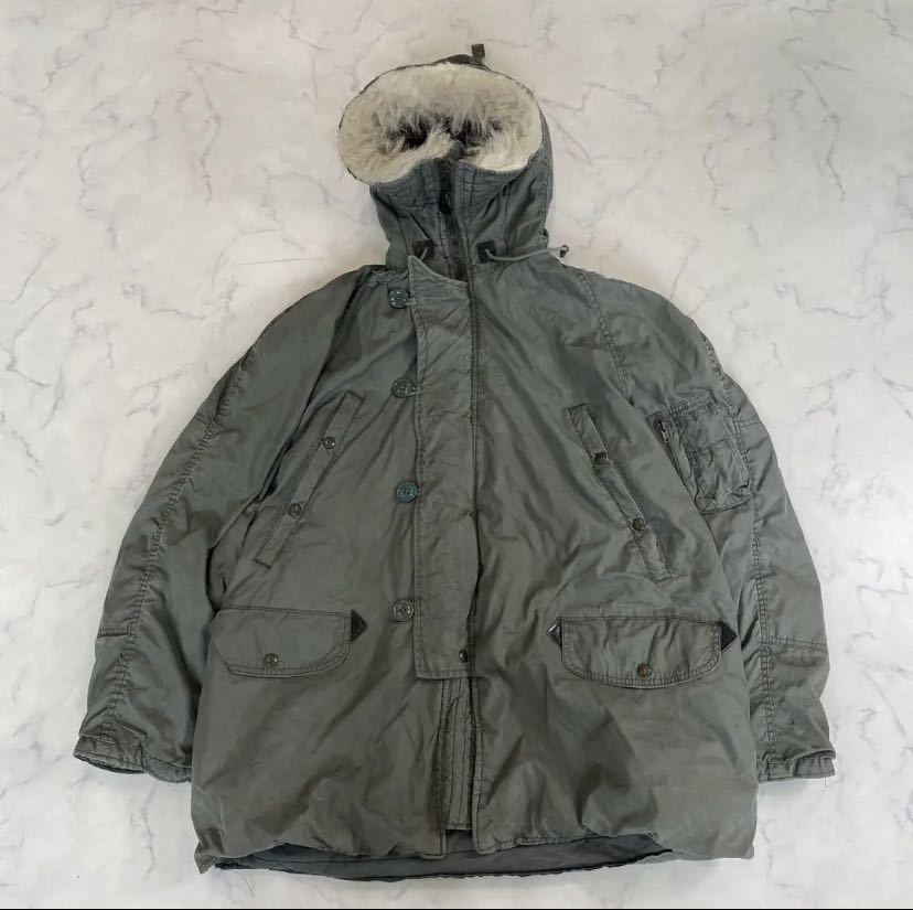 70s N3B フライトジャケット L アメリカUSA軍 実物 放出品