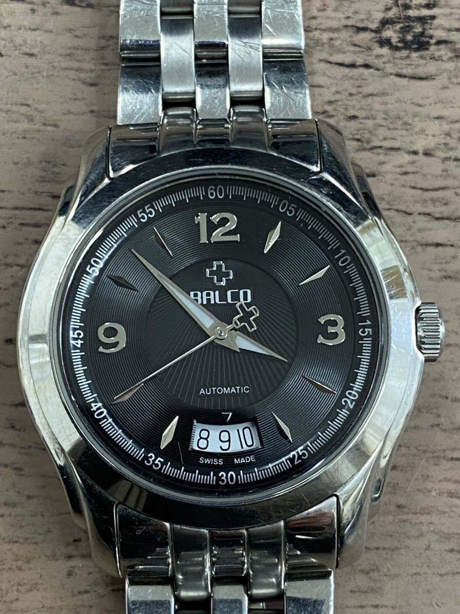BALCO バルコ　AUTOMATIC　自動巻き スクエア　メンズ腕時計 黒 BALCO バルコ メンズ時計 オートマチック （バルティカス