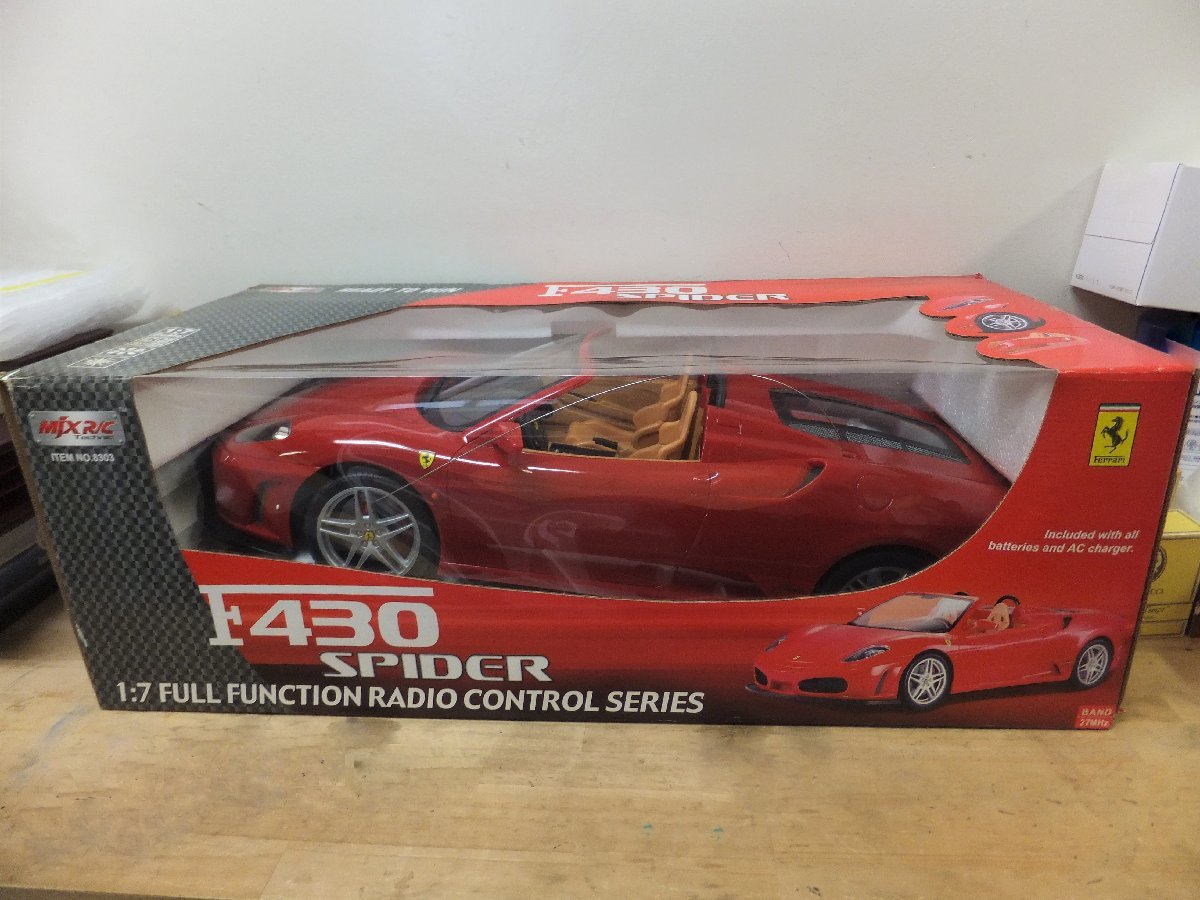 フェラリー公認ラジコンカー　１／７　F４３０ＧＴ　＃５８　レッド　ビッグサイズ 未使用】未使用品 大型ラジコン 1/7 Ferrari フェラーリ F430 SPIDER