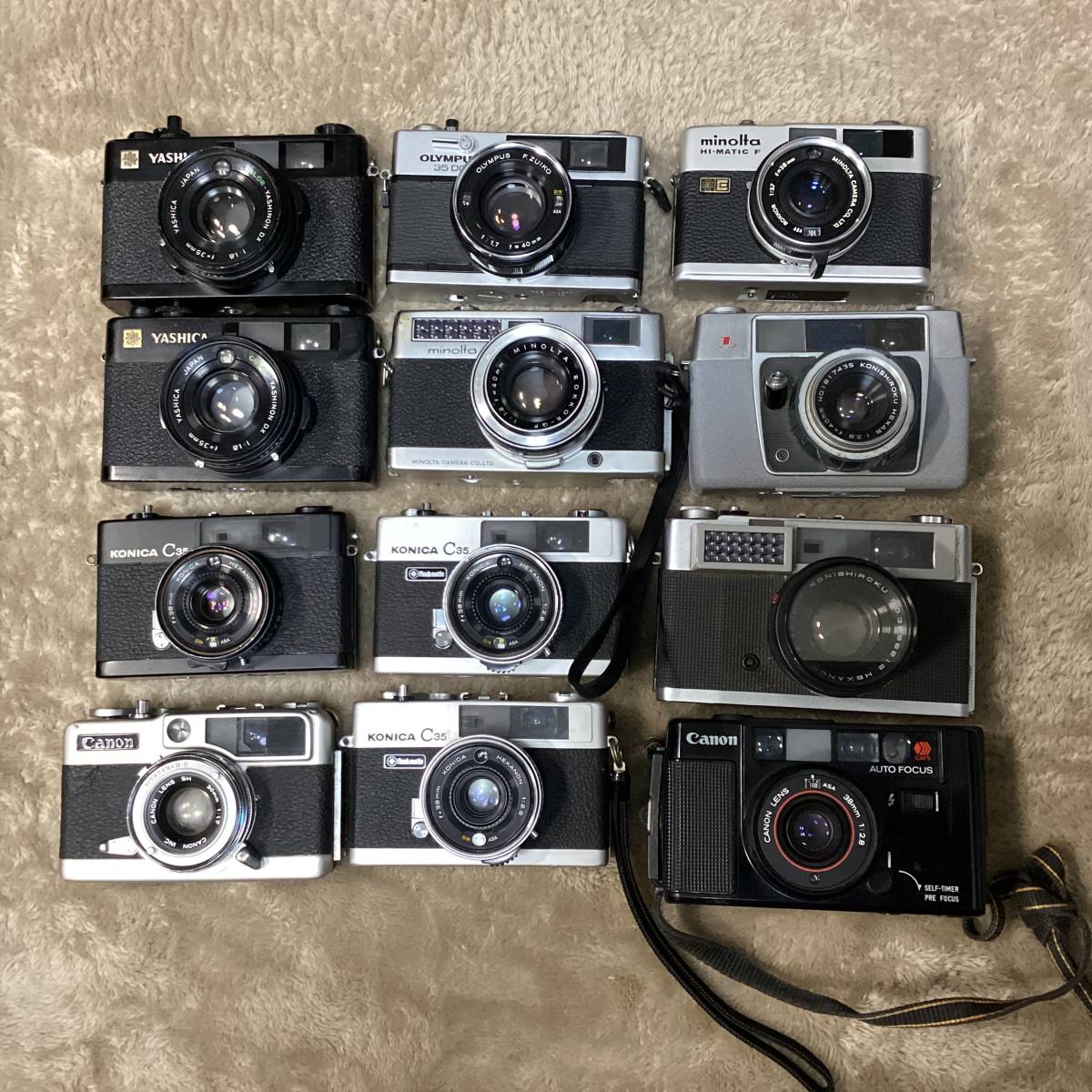 【全体的に状態が悪い】Konica C35/YASHICA ELECTRO35 CC/Canon Demi EE17/OLYMPUS 35DC