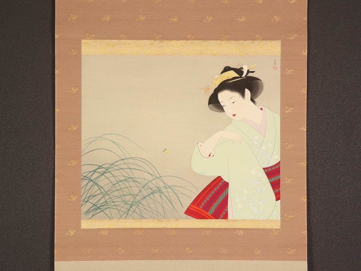 日本画・美人画の巨匠 上村松園 萩の露 女性初文化勲章受章 【公式通販】