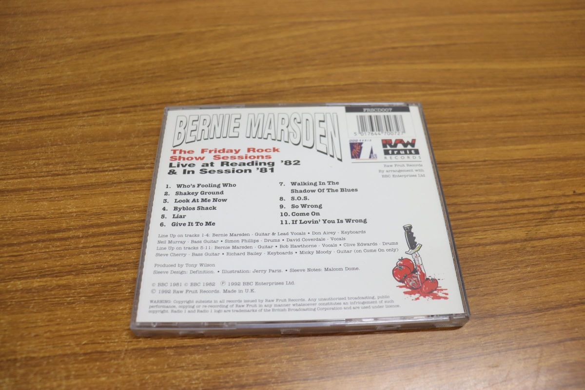 傷や汚れあり】○01)Bernie Marsden/The Friday Rock Show Sessions