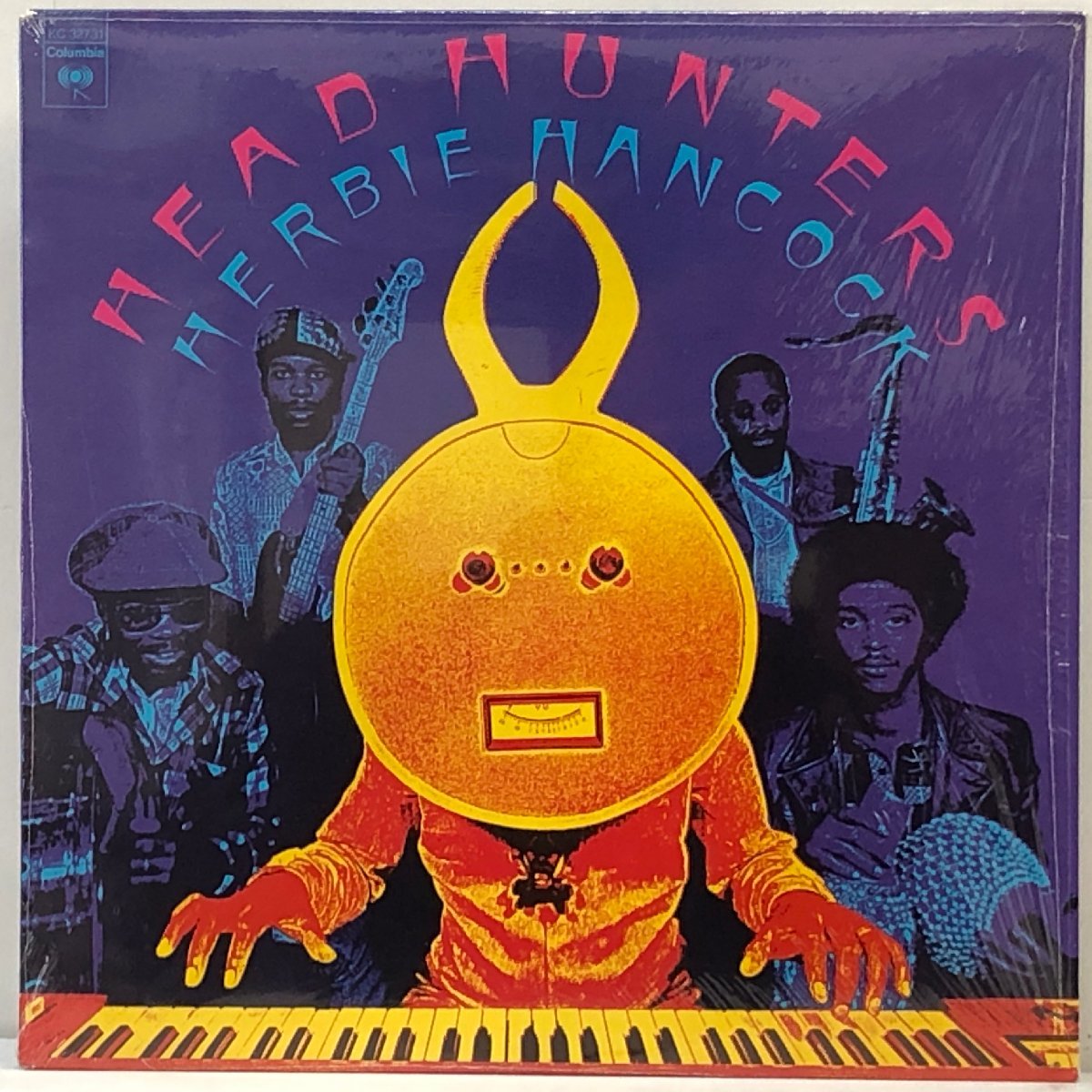 【やや傷や汚れあり】【US盤 LP】HERBIE HANCOCK / HEAD HUNTERS ヘッド・ハンターズ / ハービー・ハンコック /ベニー・モウピン/シュリンク COLUMBIA