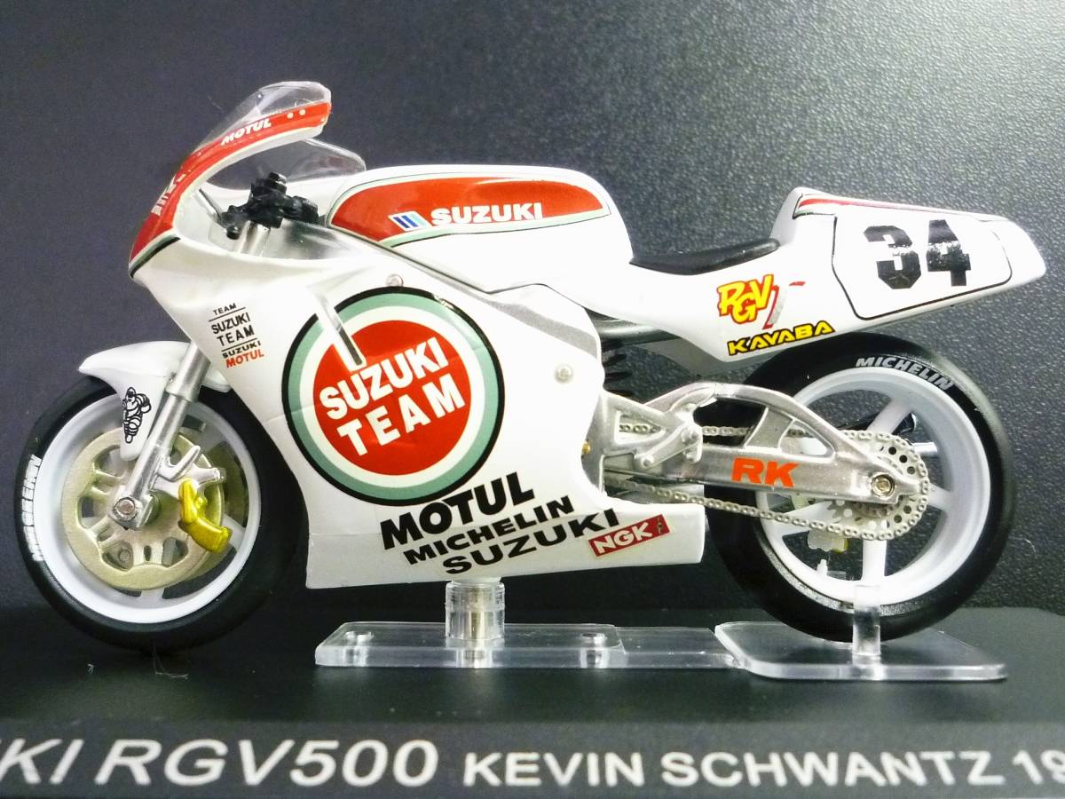 【目立った傷や汚れなし】1/24 スズキ RGV500 SUZUKI RGV 500 ケヴィン・シュワンツ #34 1993MotoGP ...