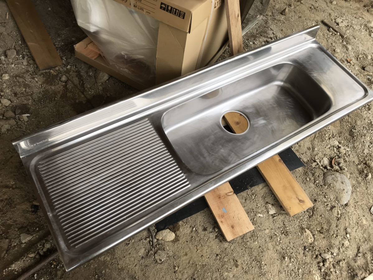 サンウェーブ　作業台付きステンレスシンク　1200×600×950　バックガード付き　料亭　業務用　店舗　飲食店 サンウェーブ 作業台付きステンレスシンク 1200×600×950 バックガード