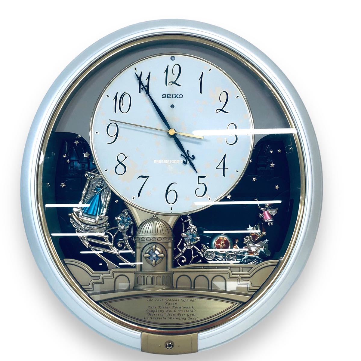 SEIKO　電波クロック　からくり時計　AM906W　Hi-Fi音源 目立った傷や汚れなし】SEIKO セイコー /AM906W /電波時計 メロディー