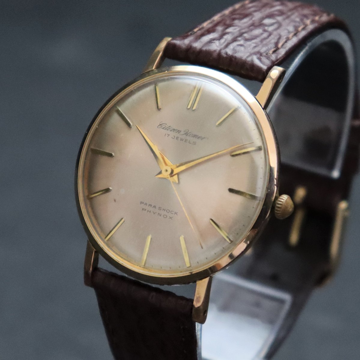 【24H発送/稼働品】CITIZEN 手巻き ホーマーデイト 17ジュエル CITIZEN 手巻き ホーマーデイト 17ジュエル ホーマー 手巻き ホーマー