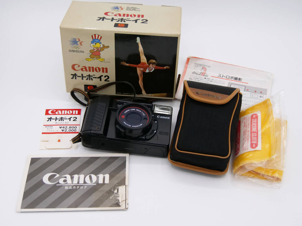【やや傷や汚れあり】Canon キヤノン Autoboy2 オートボーイ2 コンパクトフィルムカメラ 箱あり 1984年 ロサンゼルス