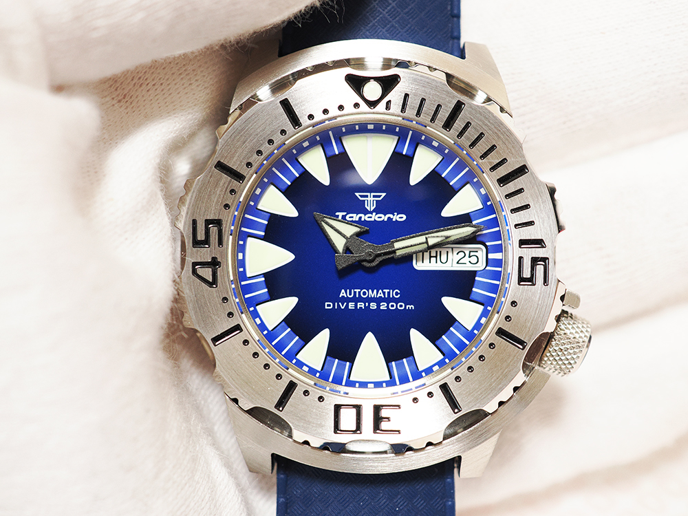 Tandrio 自動巻き腕時計(手巻機能付) NH35 Tandorio-メンズ自動機械式ヴィンテージウォッチ、パイロット