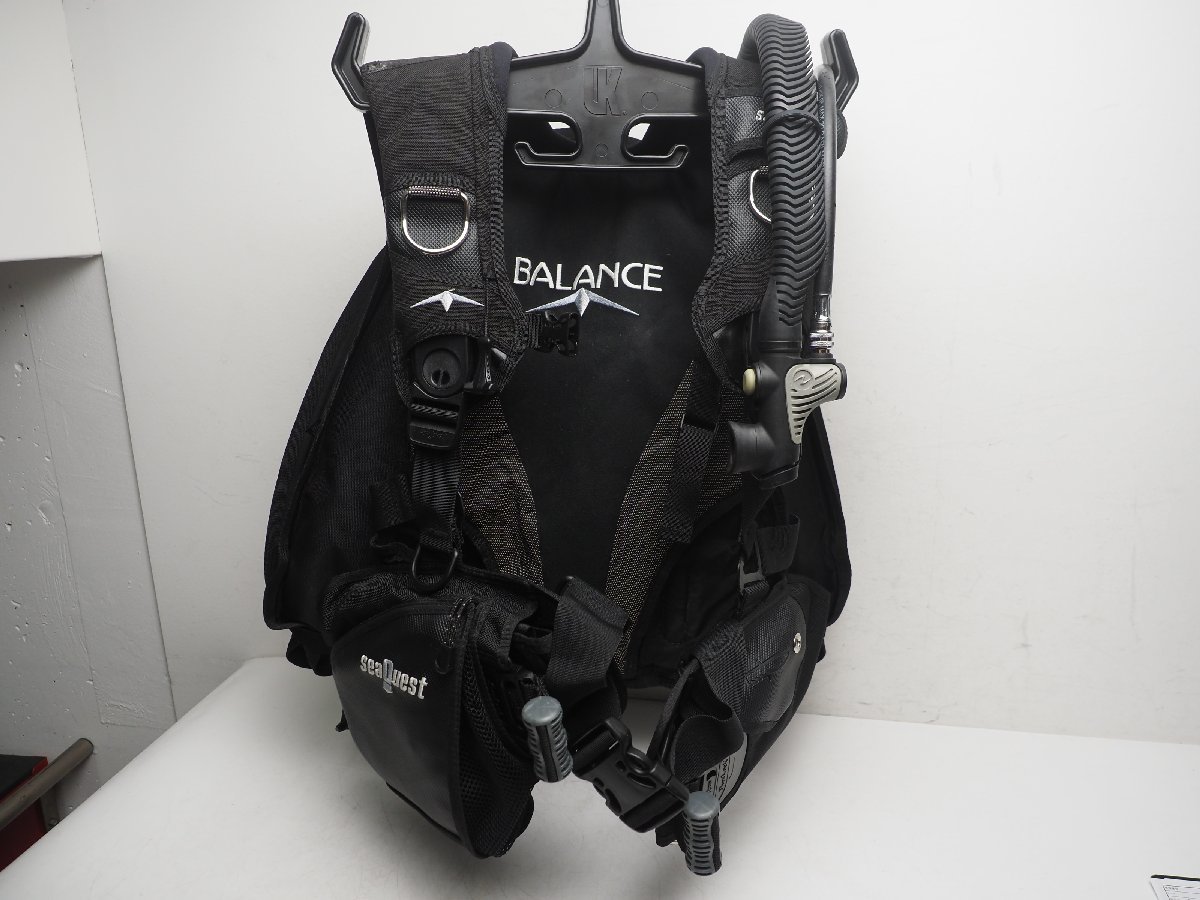 【やや傷や汚れあり】USED SeaQuest シークエスト BALANCE バランス バックフロートBCジャケット サイズ：ML 専用中圧