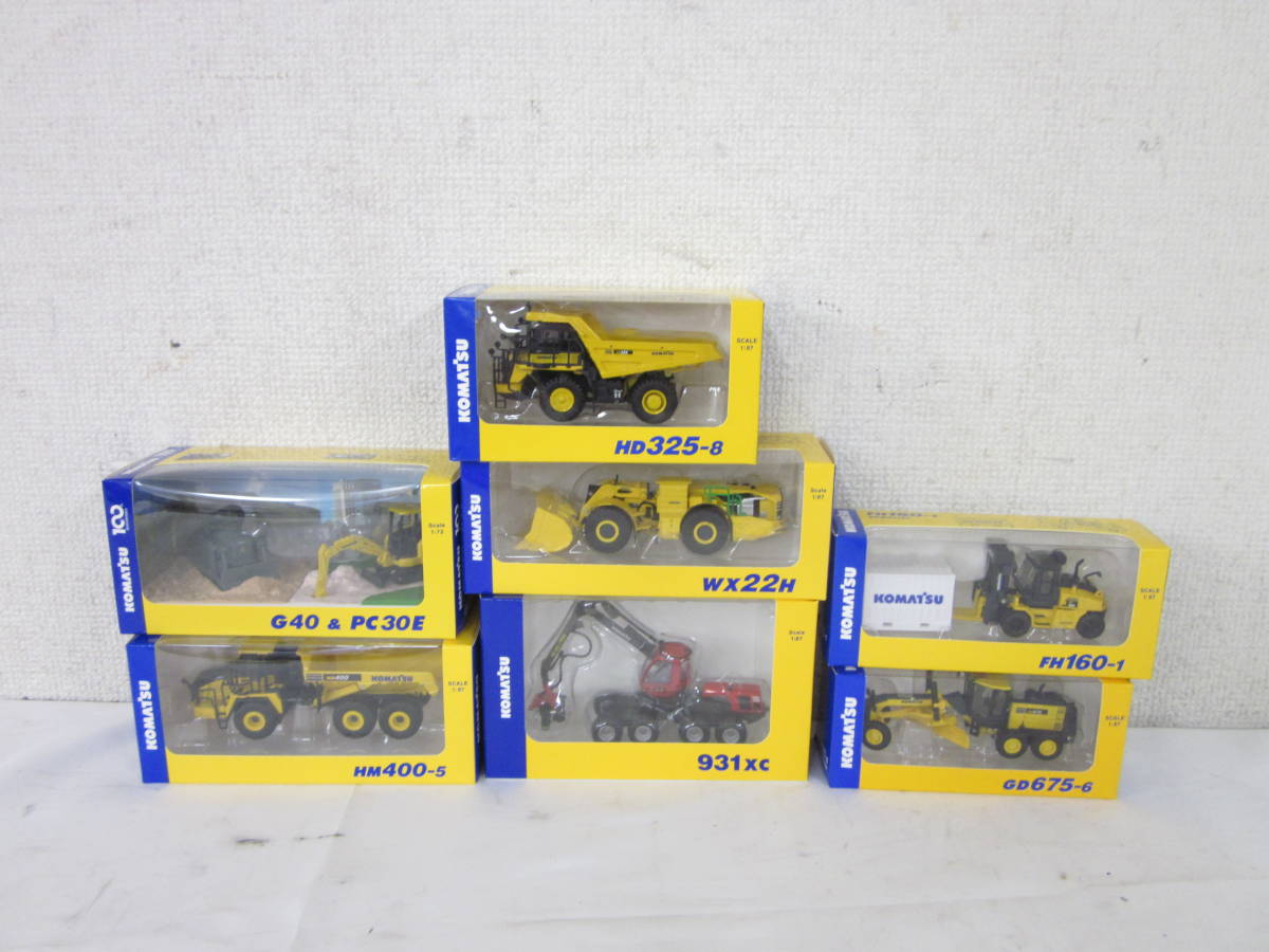 コマツKOMATSU オリジナルミニチュア ミニカー 7点 KOMATSU コマツ