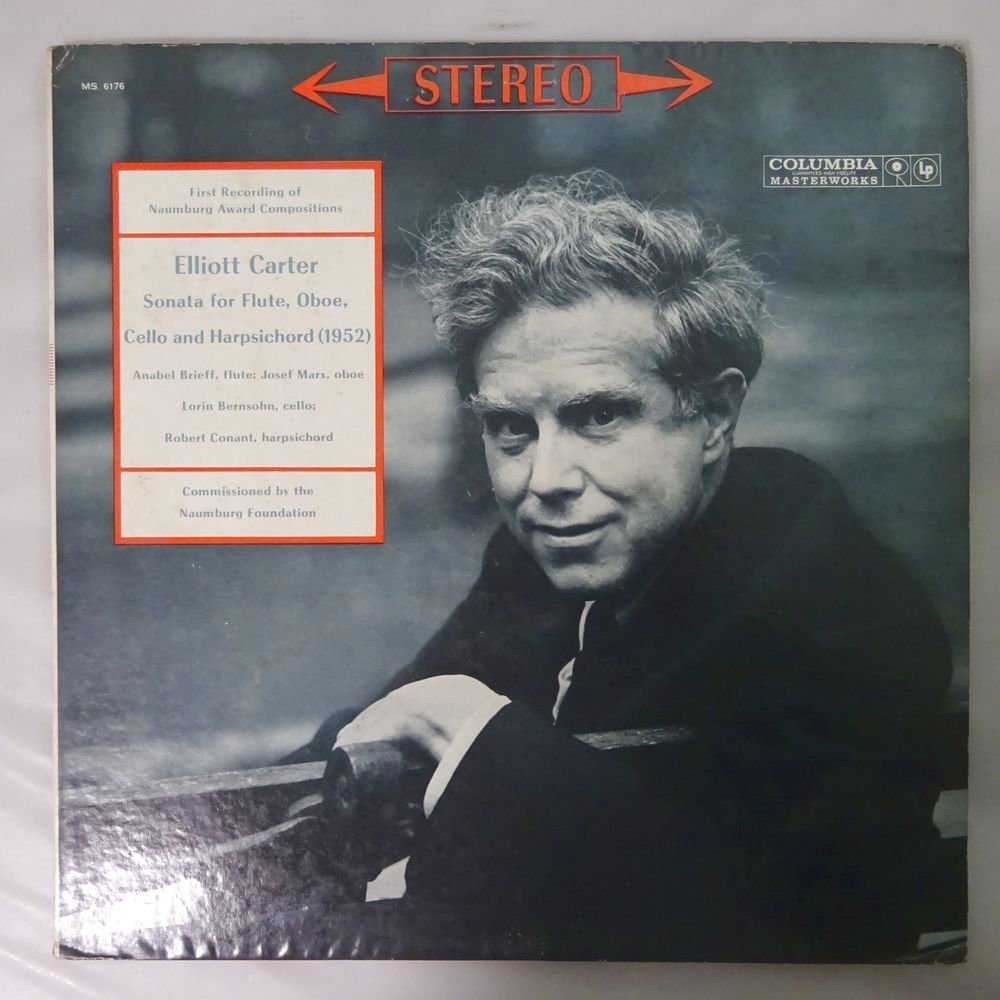 【やや傷や汚れあり】19057990;【米COLUMBIA/MS/6EYES/現代音楽】エリオット・カーター（自作自演）他 フルート,オーボエ