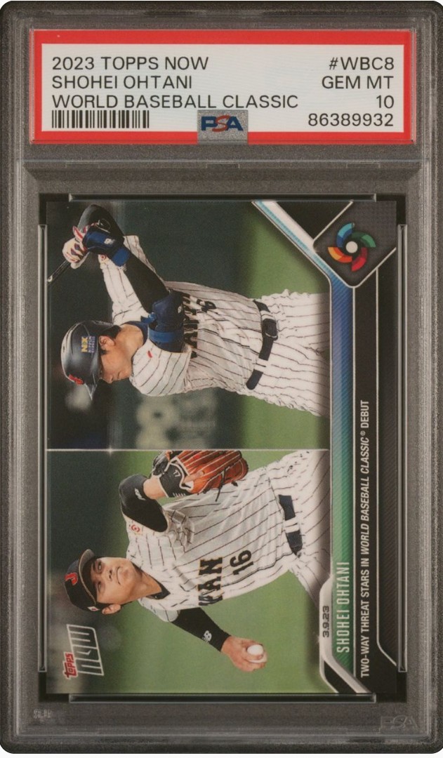 【未使用】1円出品 PSA10 Topps Now トップスナウ 大谷翔平 ワールドベースボールクラシック WBC 中国戦 侍ジャパン 二刀流