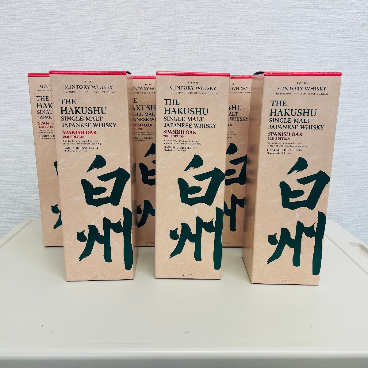 【1円～複数出品中！】サントリー 白州 シングルモルト SPANISH OAK 2021 EDITION SUNTORY WHISKY 700ml×6本セットの1番目の画像