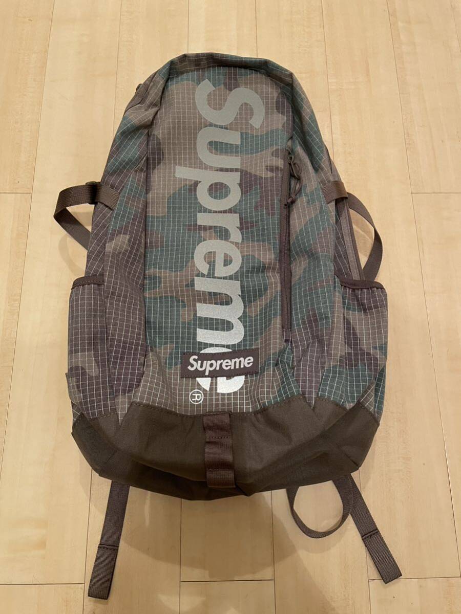 Supreme 14ss ネイビー ボックスロゴ リュック バックパック