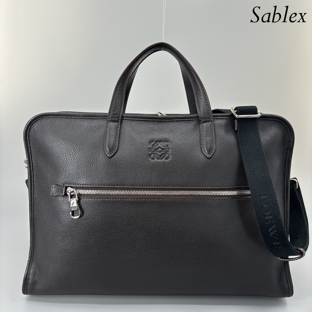 希少✨LOEWE ビジネスバッグ　ブラック　レザー　アナグラム　大容量収納 楽天市場】【バッグ】LOEWE ロエベ アナグラム ブリーフケース