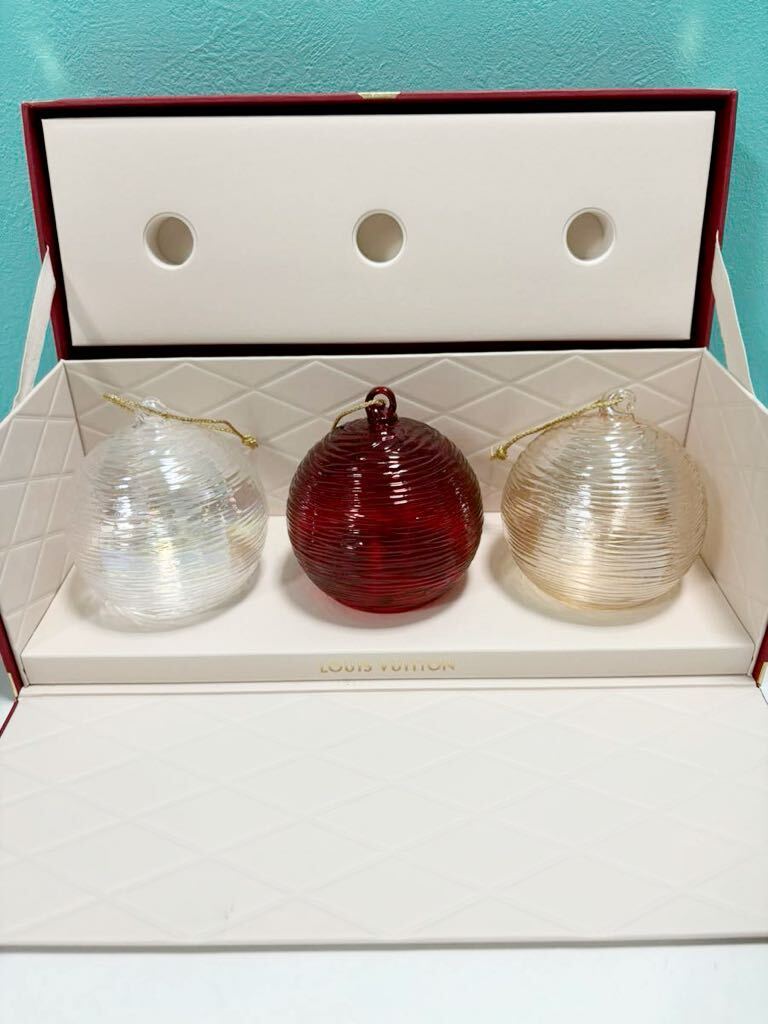 LOUIS VUITTON/箱付き クリスマス オーナメント3個/非売品 LOUIS VUITTON/箱付き クリスマス オーナメント3個/非売品