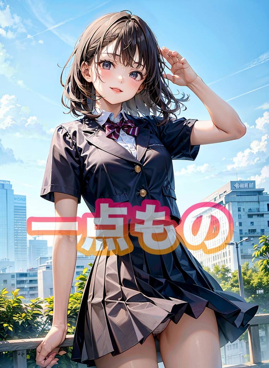 1点物 JK アニメ ファンアート 沿う A4 ポスター イラスト
