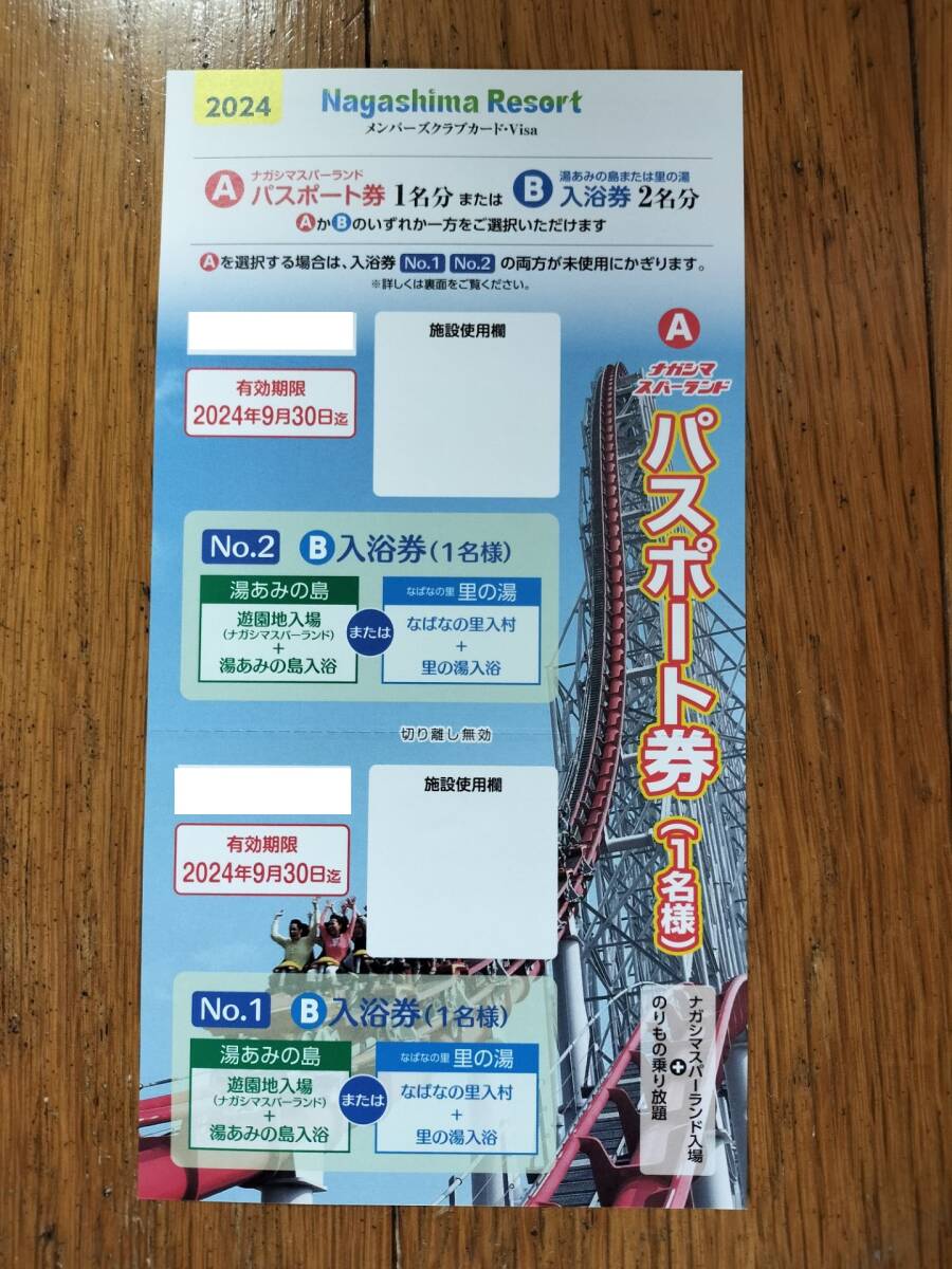 ナガシマスパーランドパスポート券or湯あみの島入浴券