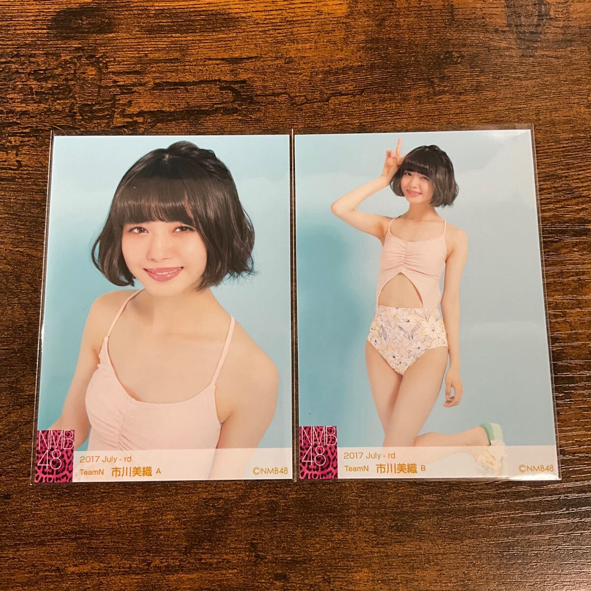 目立った傷や汚れなし】水着 NMB48 市川美織 2017 July 生写真 コンプ