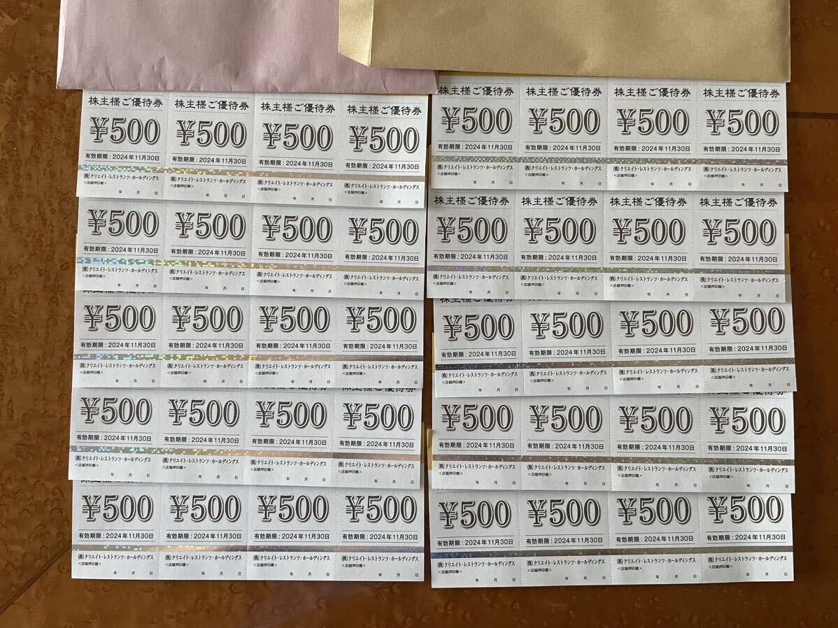 クリエイトレストランツ 悪けれ 20000円分(500円×40枚) 