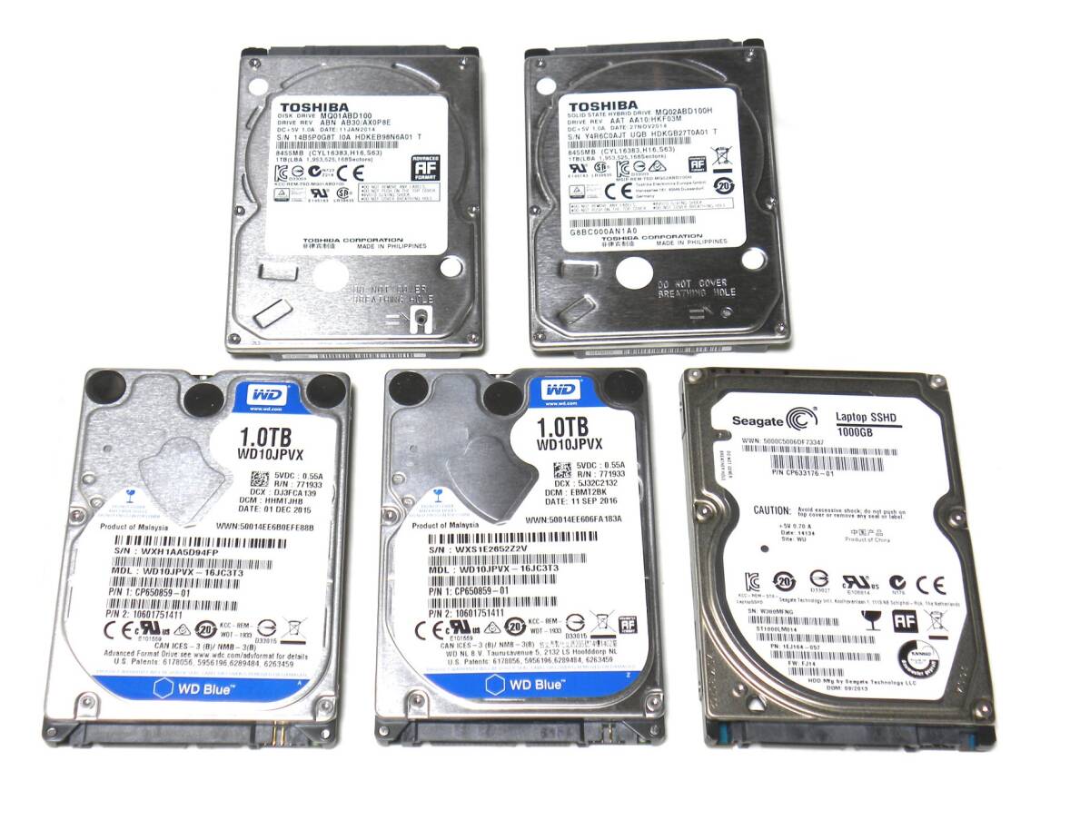 878 1TB HDD 正常 8個 2.5インチ まとめ売り