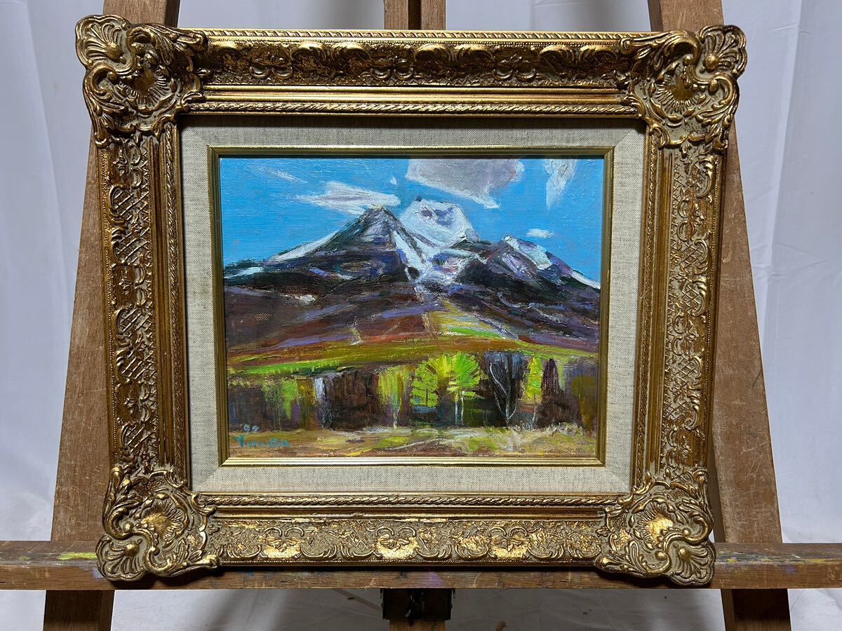 絵画 油絵 作者不詳 肉筆油絵 風景画 白樺林の道