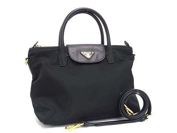 極美品】PRADA プラダ ボストンバッグ ナイロン × サフィアーノレザー 