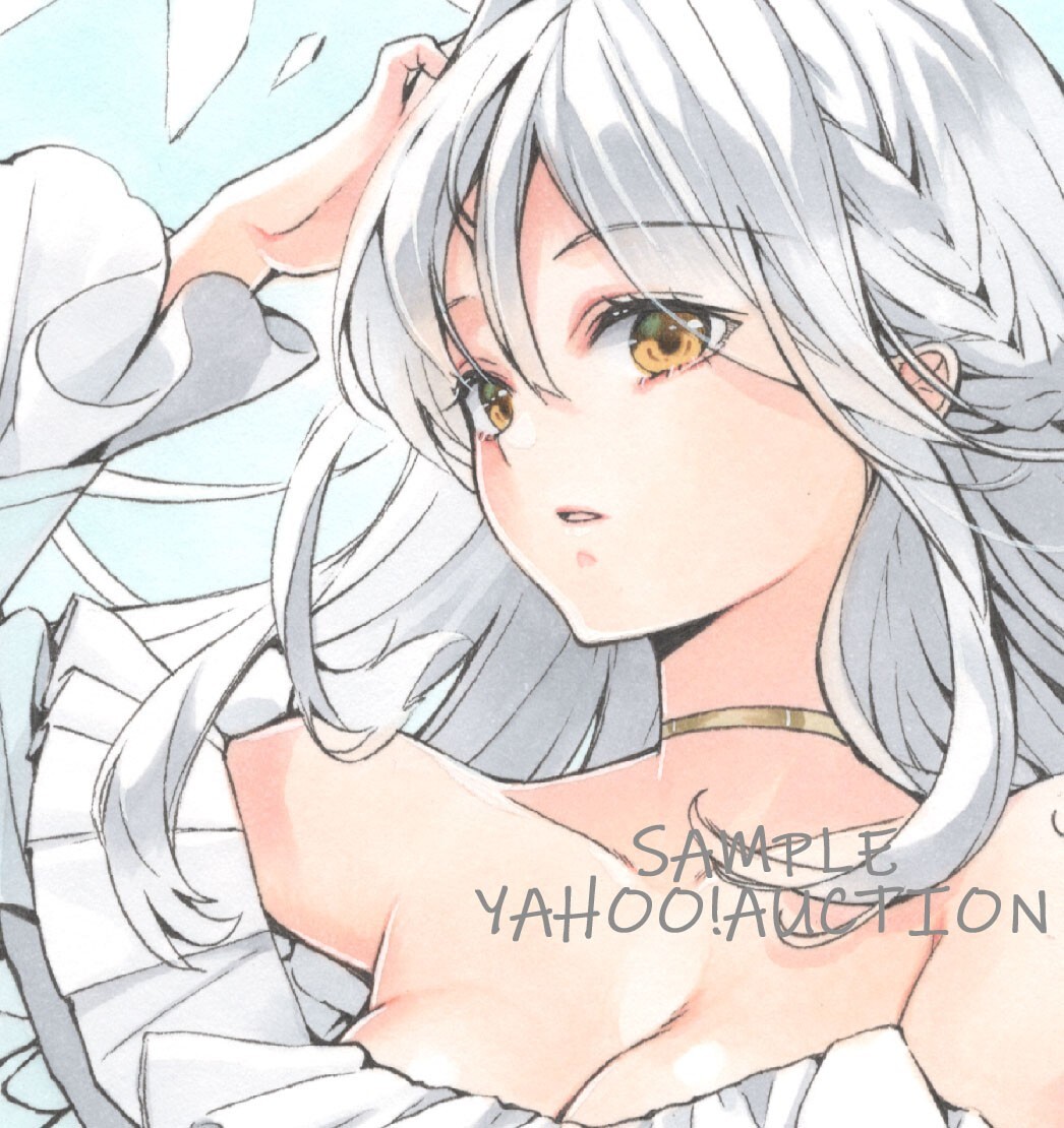 オリジナル手描きイラスト ボンネットのお嬢様（同人手描き