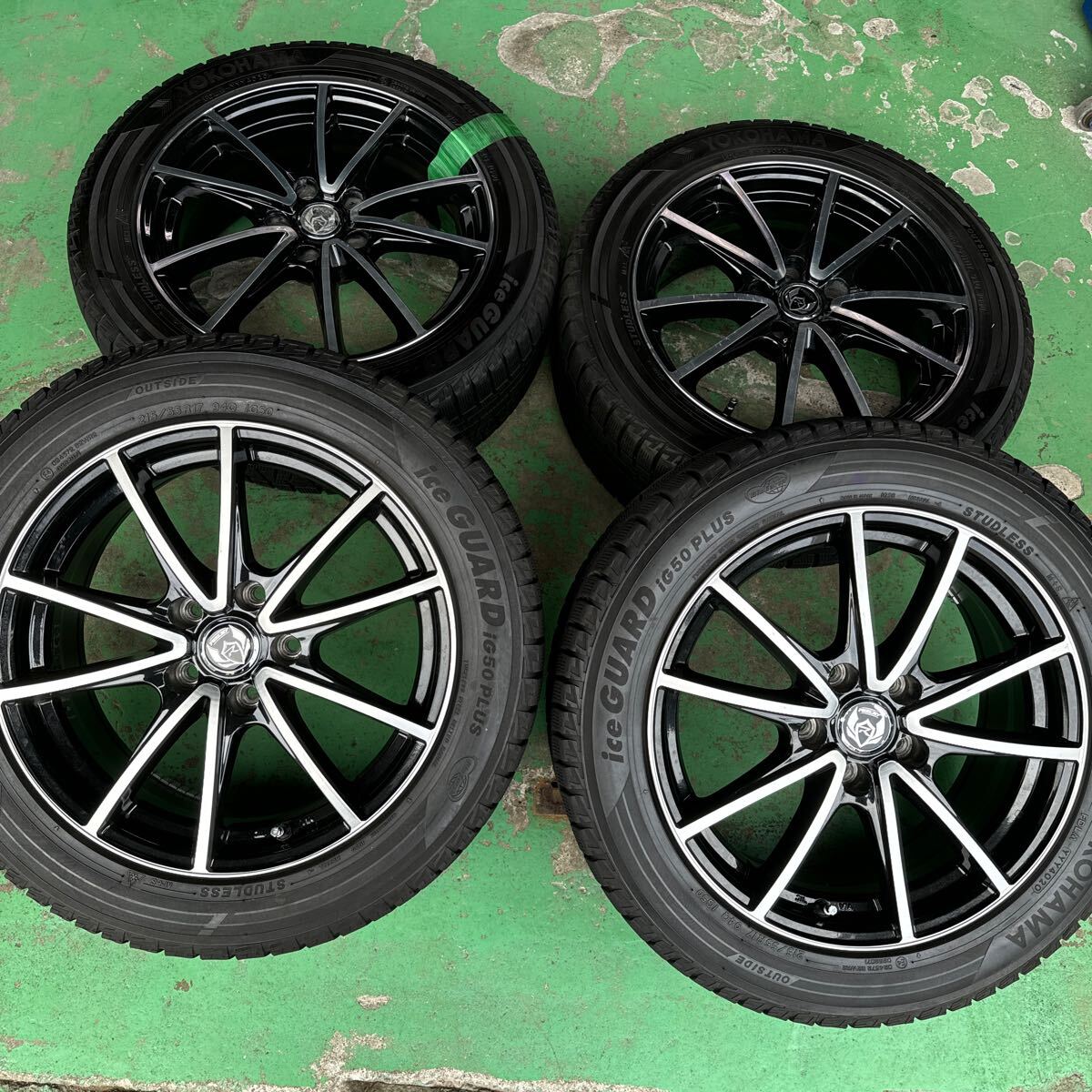 【傷や汚れあり】スタッドレス ホイール セット YOKOHAMA ICEGUARD iG60 195/60R16 weds RIZLEY KS ...