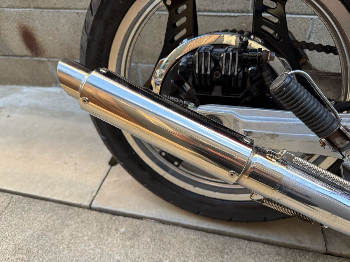 フレンズ♪Z400FX 黒ワンピース アルミフランジ 検 集合管 Z400GP ゼファー400 CBX400F CBR400F ZRX400 バリオス CB400SF JADE XJR400 4 フレンズ♪Z400FX 黒ワンピース アルミフランジ 検 集合管 Z400GP