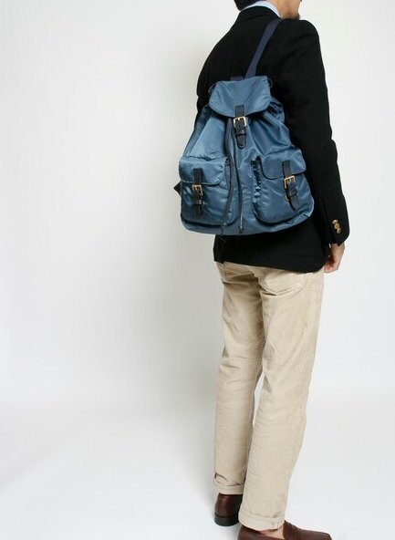 希少】 フェリージ リモンタ ナイロン バケッタレザー リュック バック