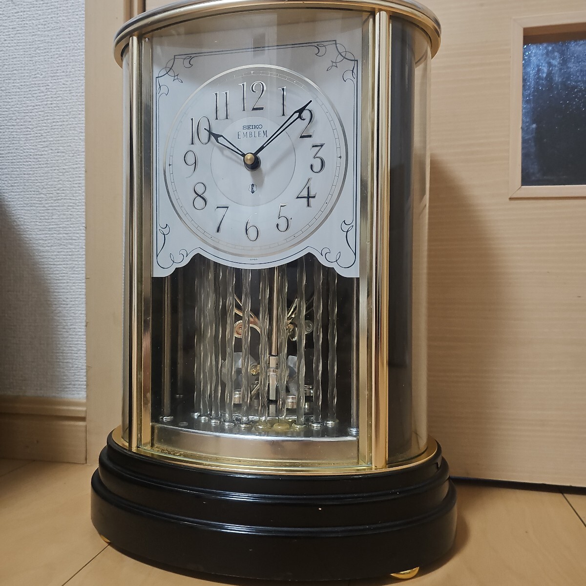 希少 超高級大型置時計 定価70万円 セイコー エンブレム 人形