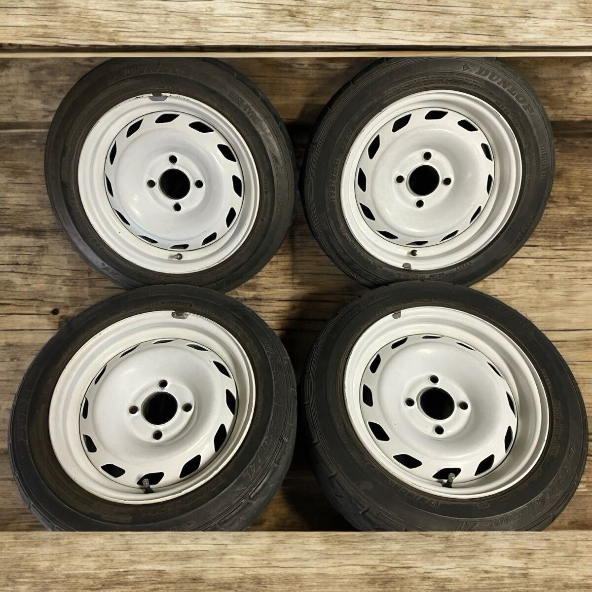 鎌ヶ谷 ワイドホイール 深リム 14インチ 5H 8J 7.5J 爪鉄 加工 鉄