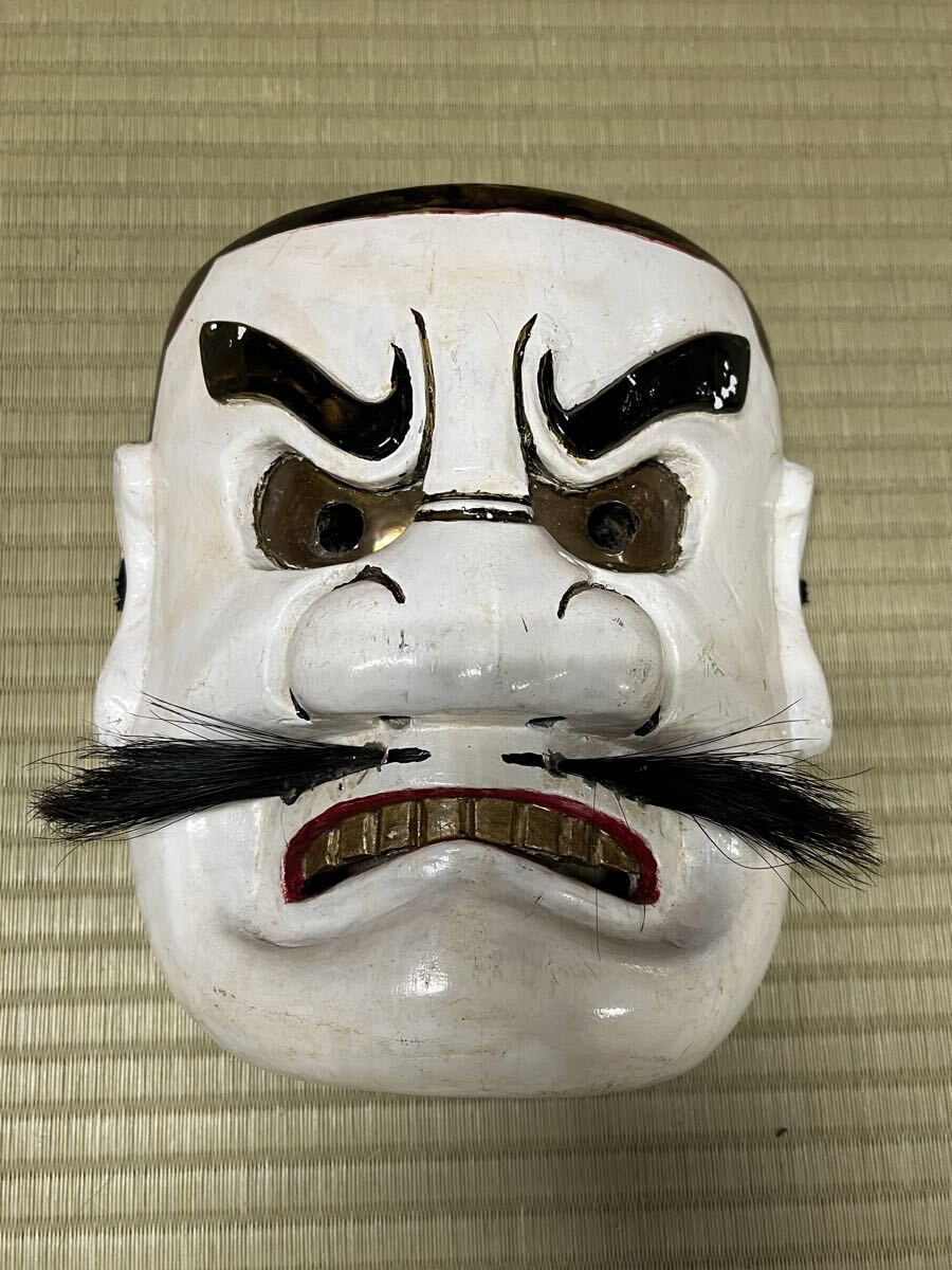 素戔嗚尊 (須佐之男命)スサノオ 木彫り面 神楽面 能面 縁起物 商売繁盛