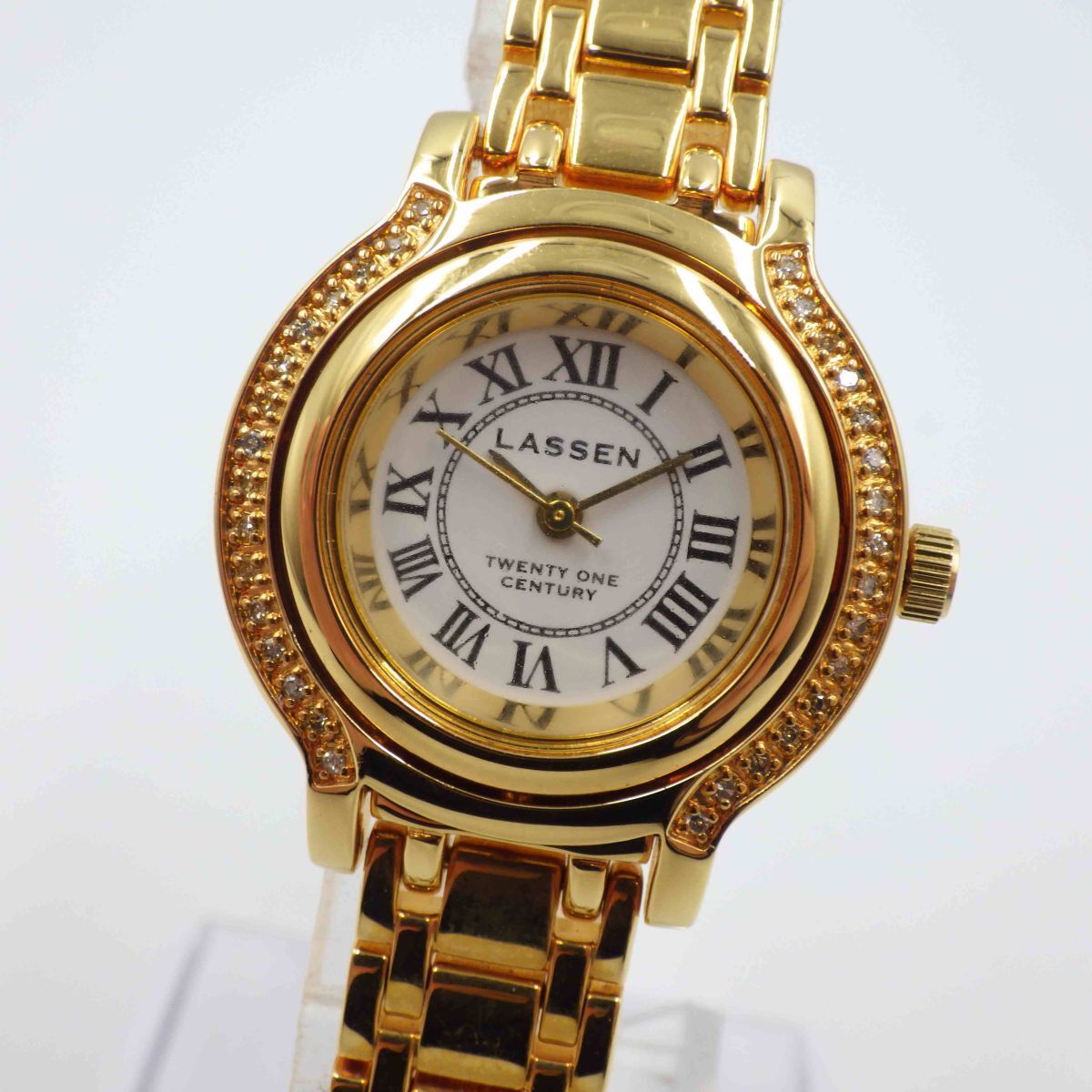 稼働品 ESKA エスカ 11-378 コインウォッチ 20ドル金貨モチーフ ゴールドカラー メンズ 手