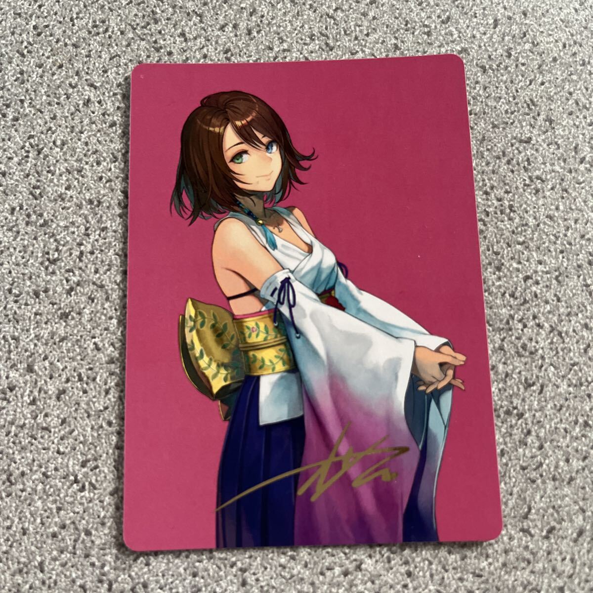 スピラの希望、ユウナ アートカード 箔押しサイン版 MTG イラストコレクション ファイナルファンタジー　 FFの1番目の画像
