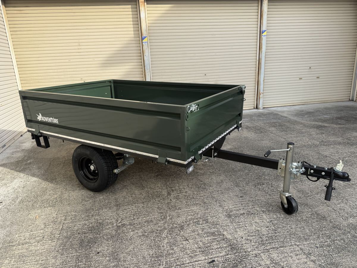 中古】ナンバー、書類付き！軽トレーラー希少2軸！カーゴトレーラー