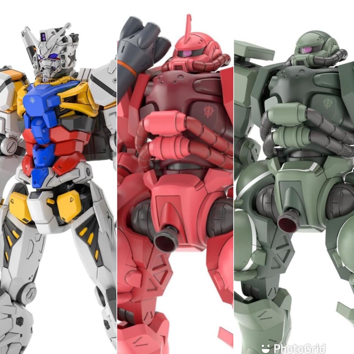 【新品未開封】GQuuuuuuX 3体セット 白いガンダム、シャア専用ザク、量産型ザクの1番目の画像