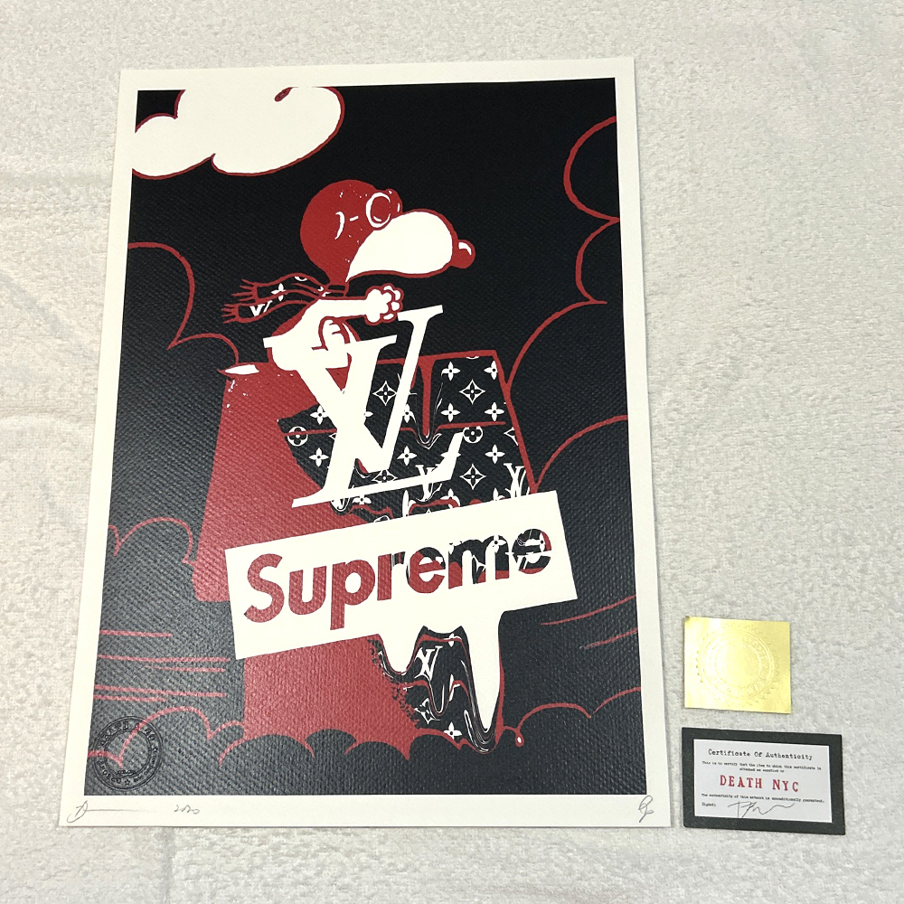 DEATH NYC　世界限定100枚アートポスター　キティ×supreme DEATH NYC 世界限定100枚アートポスター キティ×supreme 【公式通販】