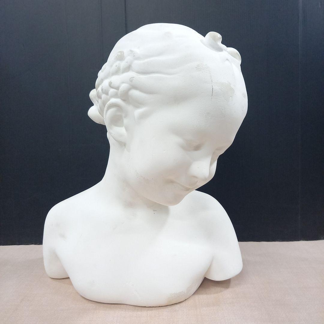 中古】即決□パンパローニ作少女胸像□ドナテルロ少女胸像□石膏像
