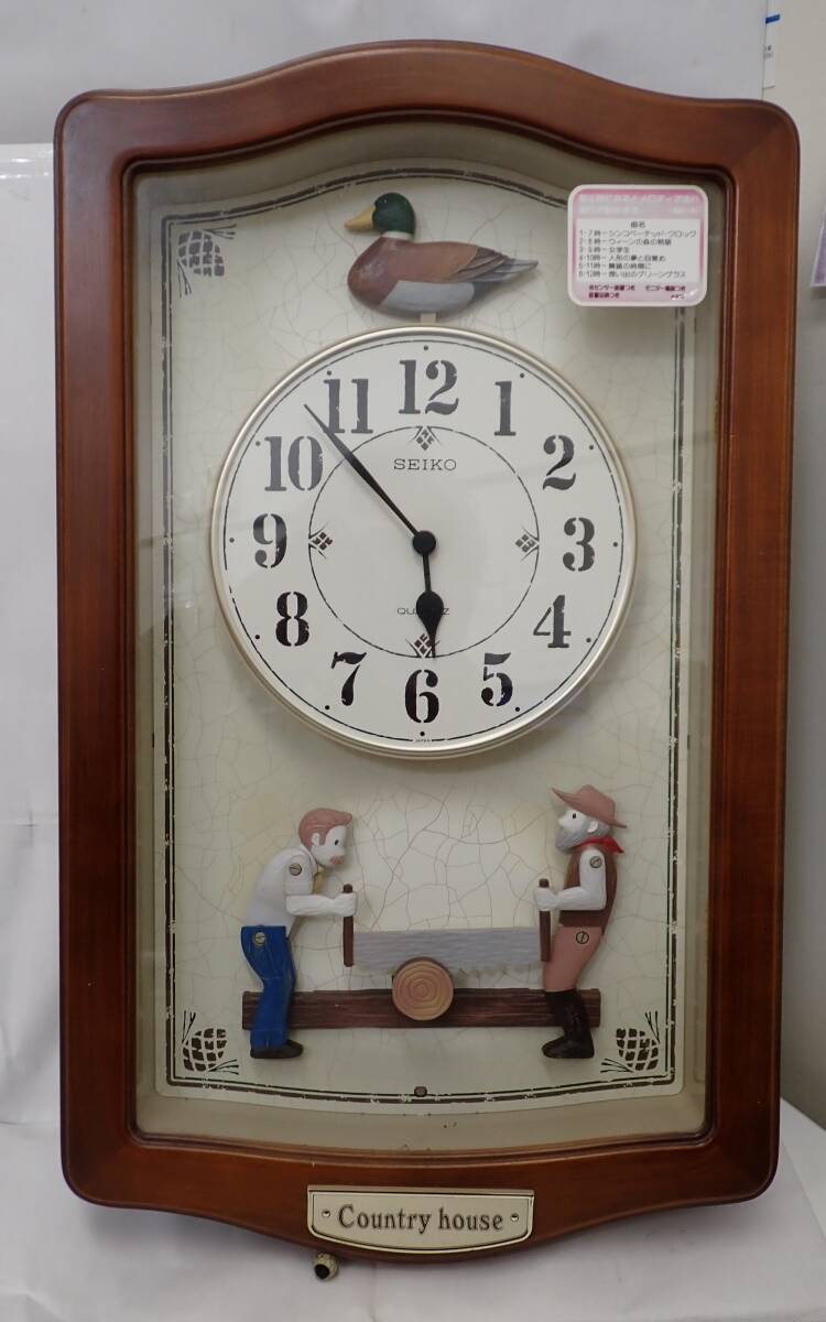 インテリア雑貨】 柱 からくり 時計 SEIKO セイコー カントリー ハウス インテリア雑貨】 柱 からくり 時計 SEIKO セイコー カントリー ハウス